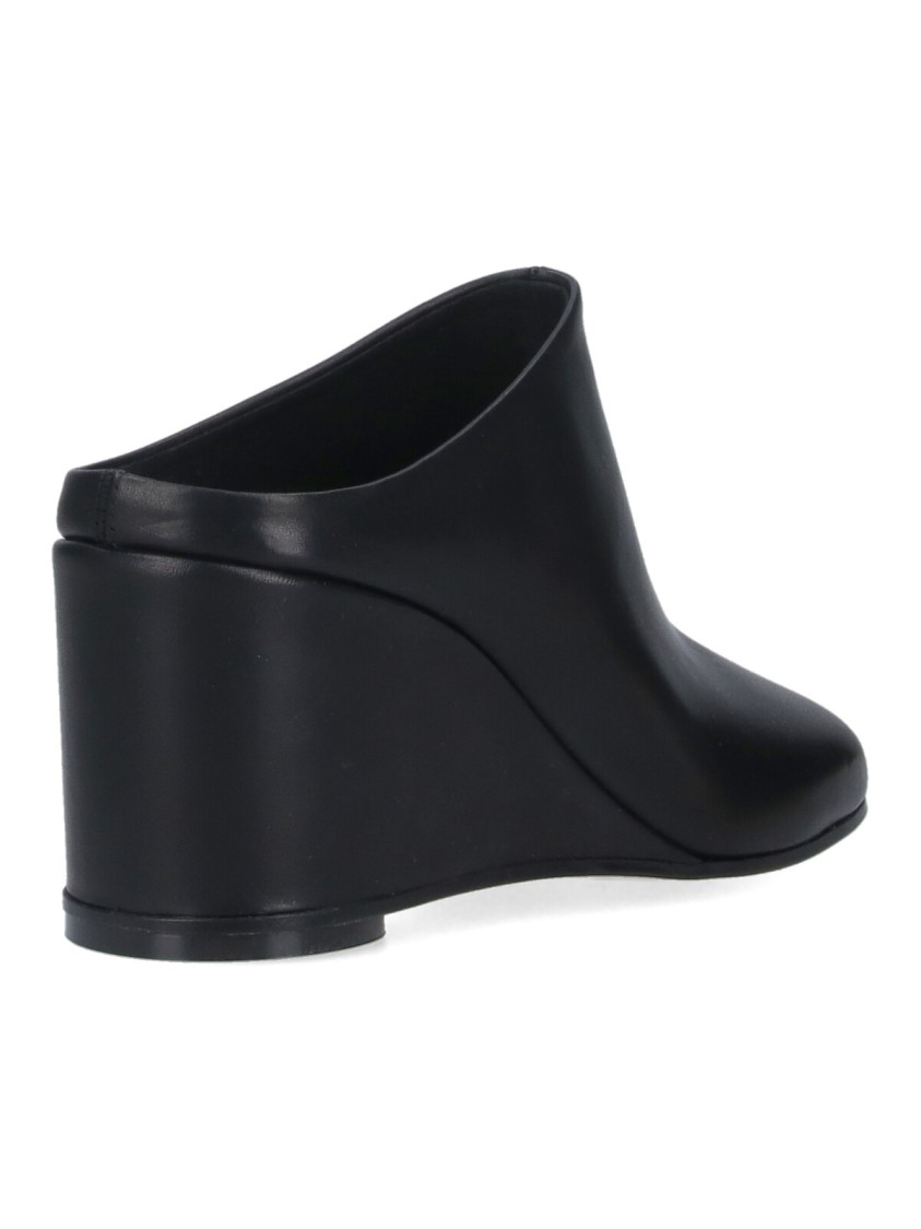 Shop Mm6 Maison Margiela Mm6 By Maison Margiela "anatomic" Platform Mules – Black
