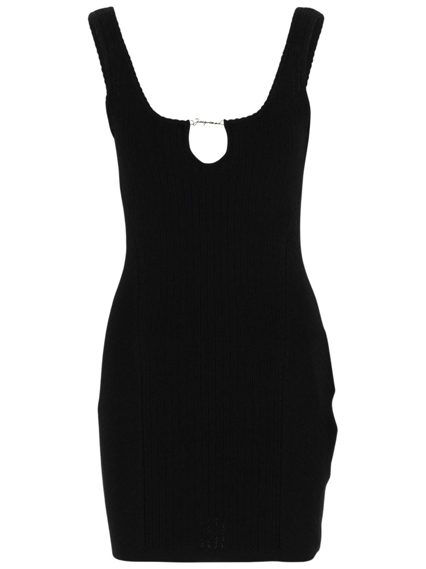 Shop Jacquemus La Mini Robe Sierra In Black