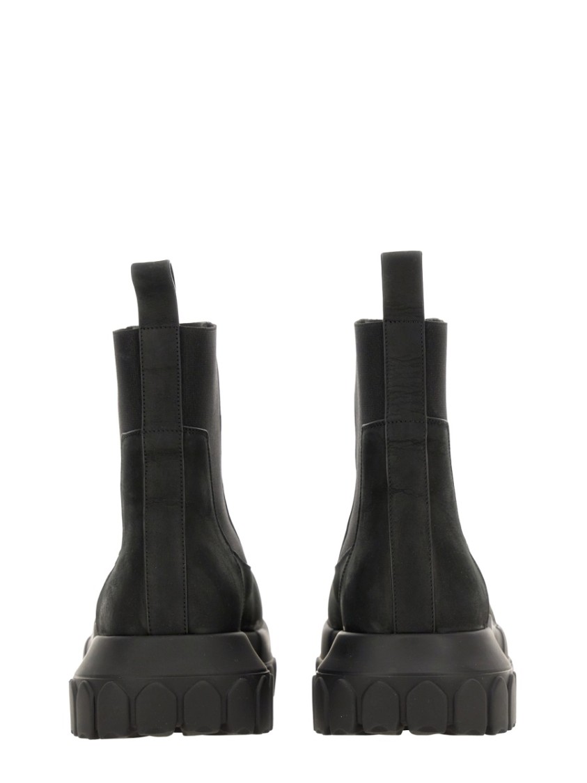 Rick Owens Leather Boot In Black