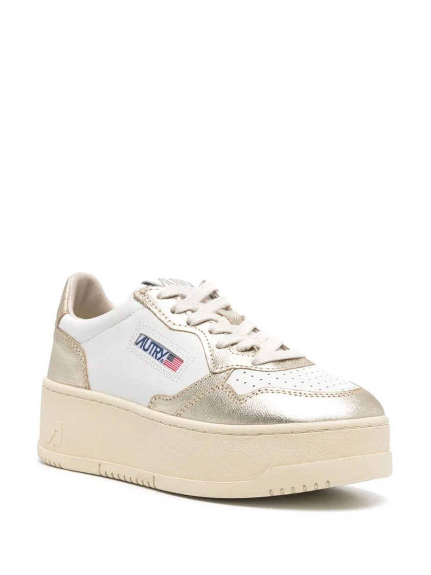 Autry Medalist Platform Low Sneakers In Multi