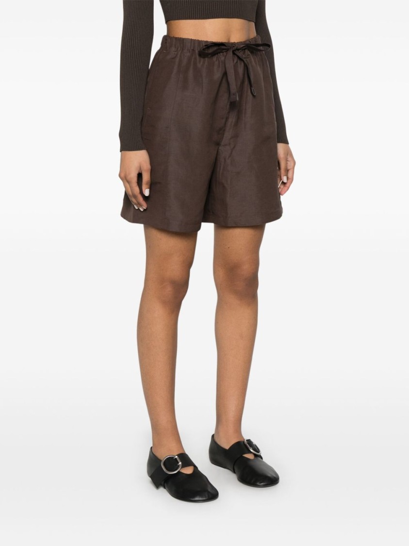 Max Mara Linen And Silk Blend Shorts