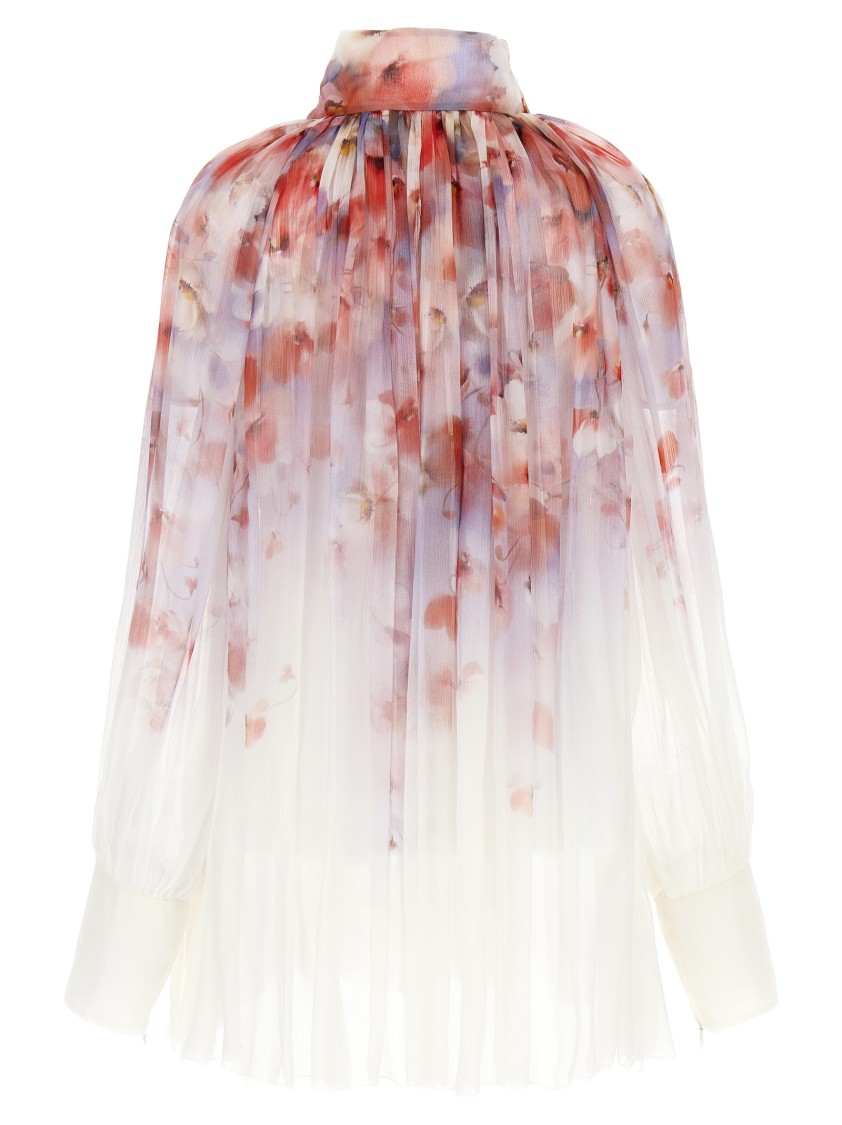 Zimmermann Smock Blouse Crush In Pink