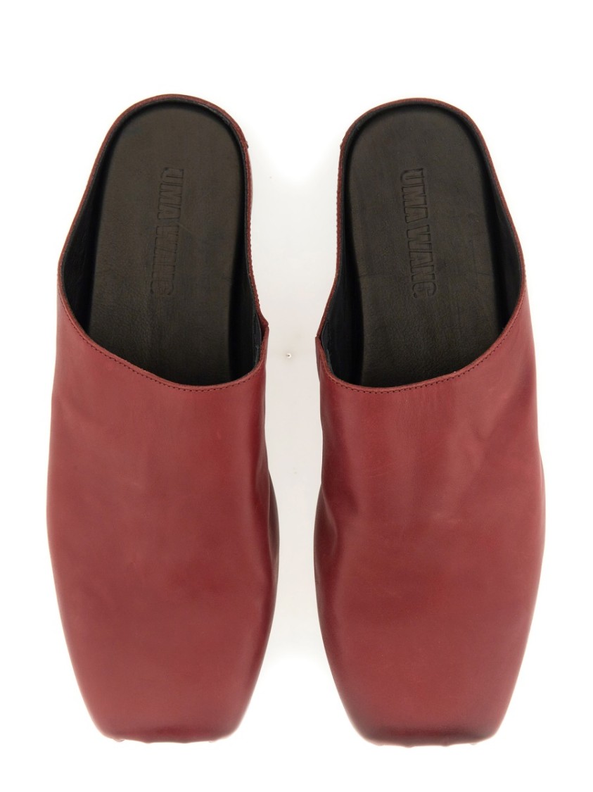 Shop Uma Wang Ballet Slippers In Burgundy