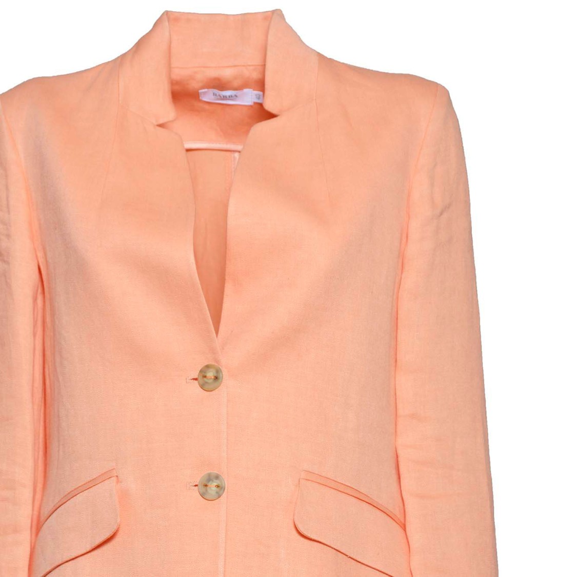 BARBA NAPOLI BARBA BLAZER GI1 SINGLE BREASTED IN PEACH LINEN