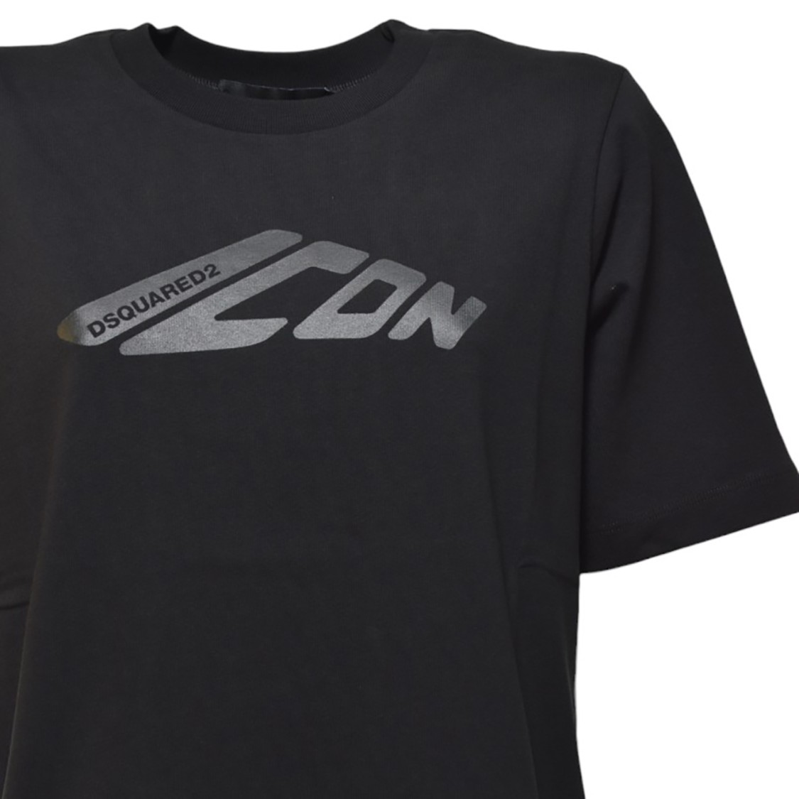 Dsquared2 Printed Cotton Jersey T-shirt In Black