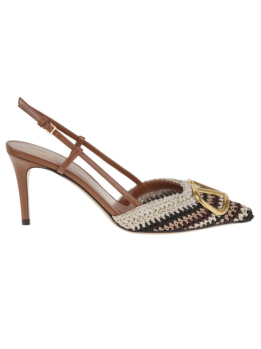 Valentino Vlogo Signature Slingback Pumps