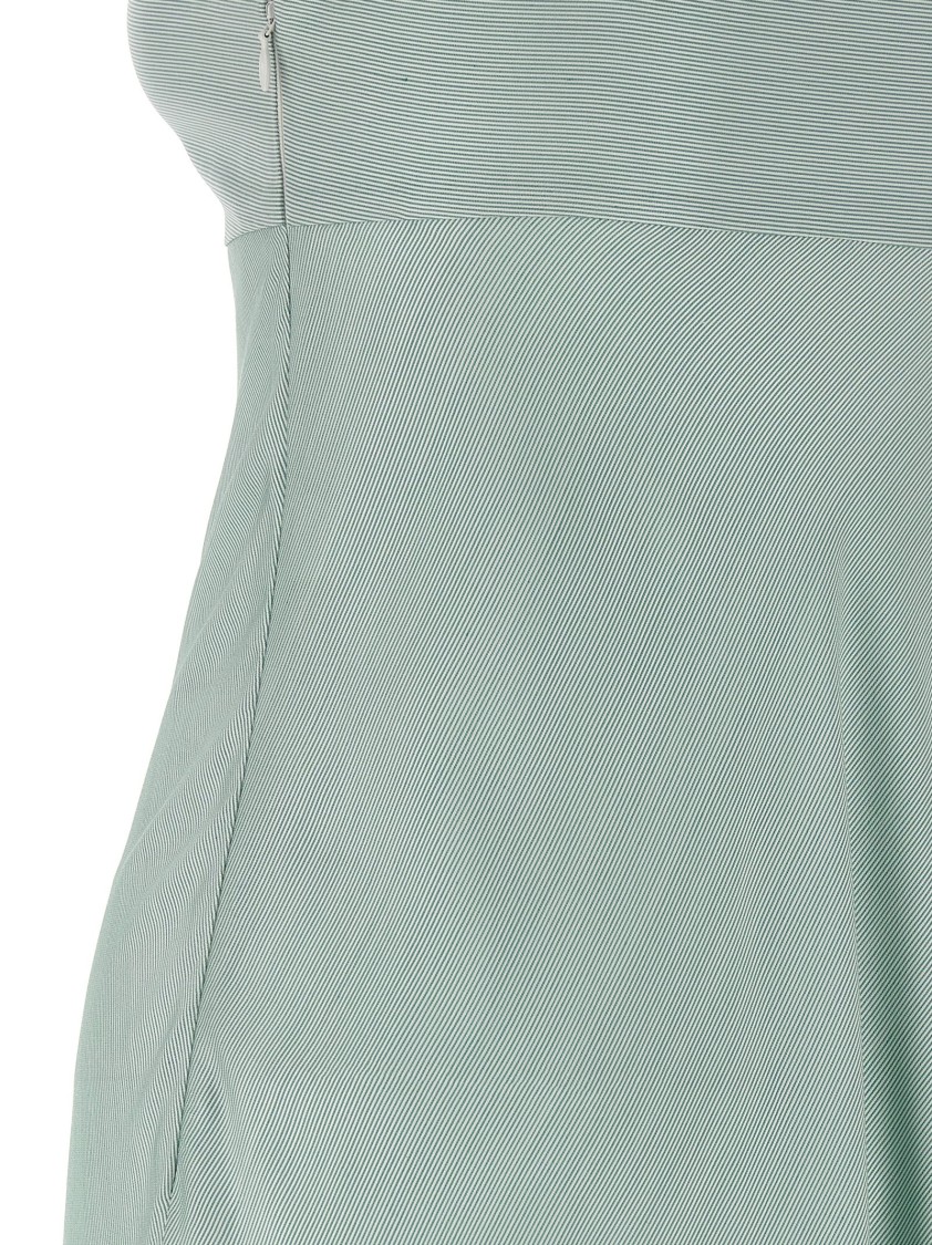 Giovanni Bedin Green Striped Dress In Gray