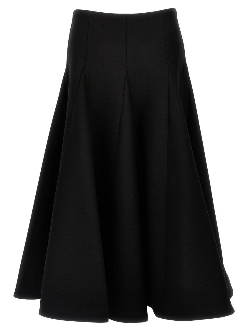 Valentino Crepe Couture Wool-blend Midi Skirt