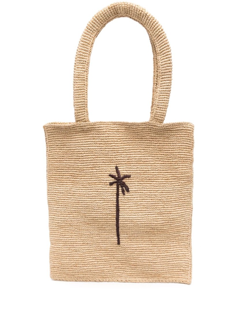 Manebi Natural Raffia Shopper Bag