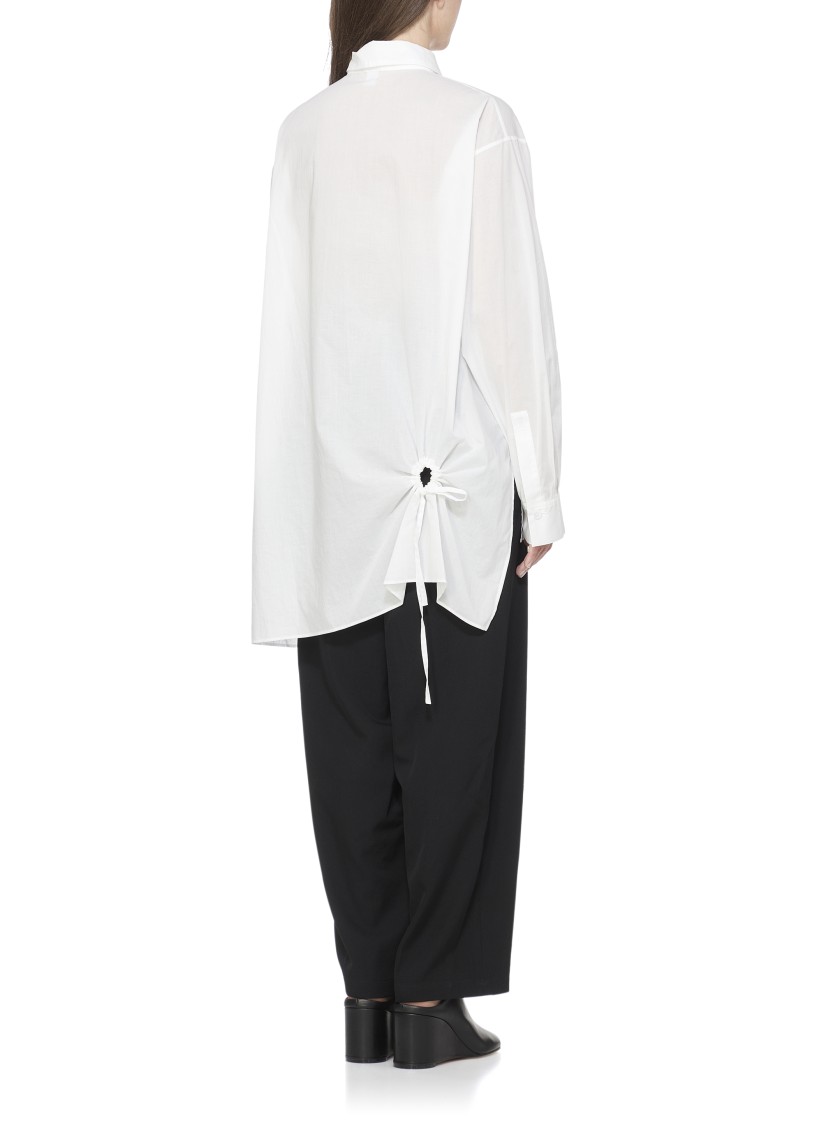Y's Cut-out Cotton Shirt In White