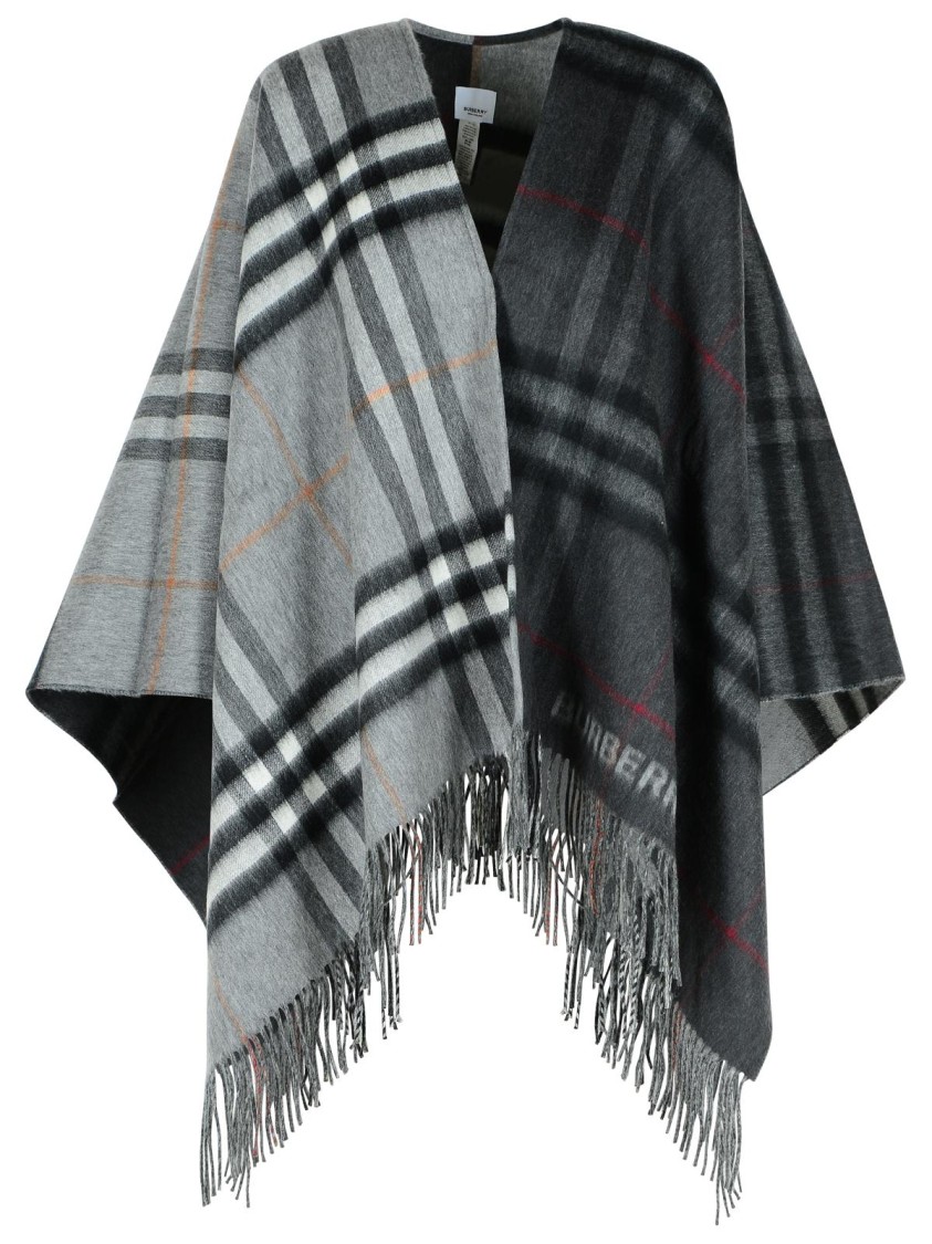 Burberry Grey Cashmere Blend Cape