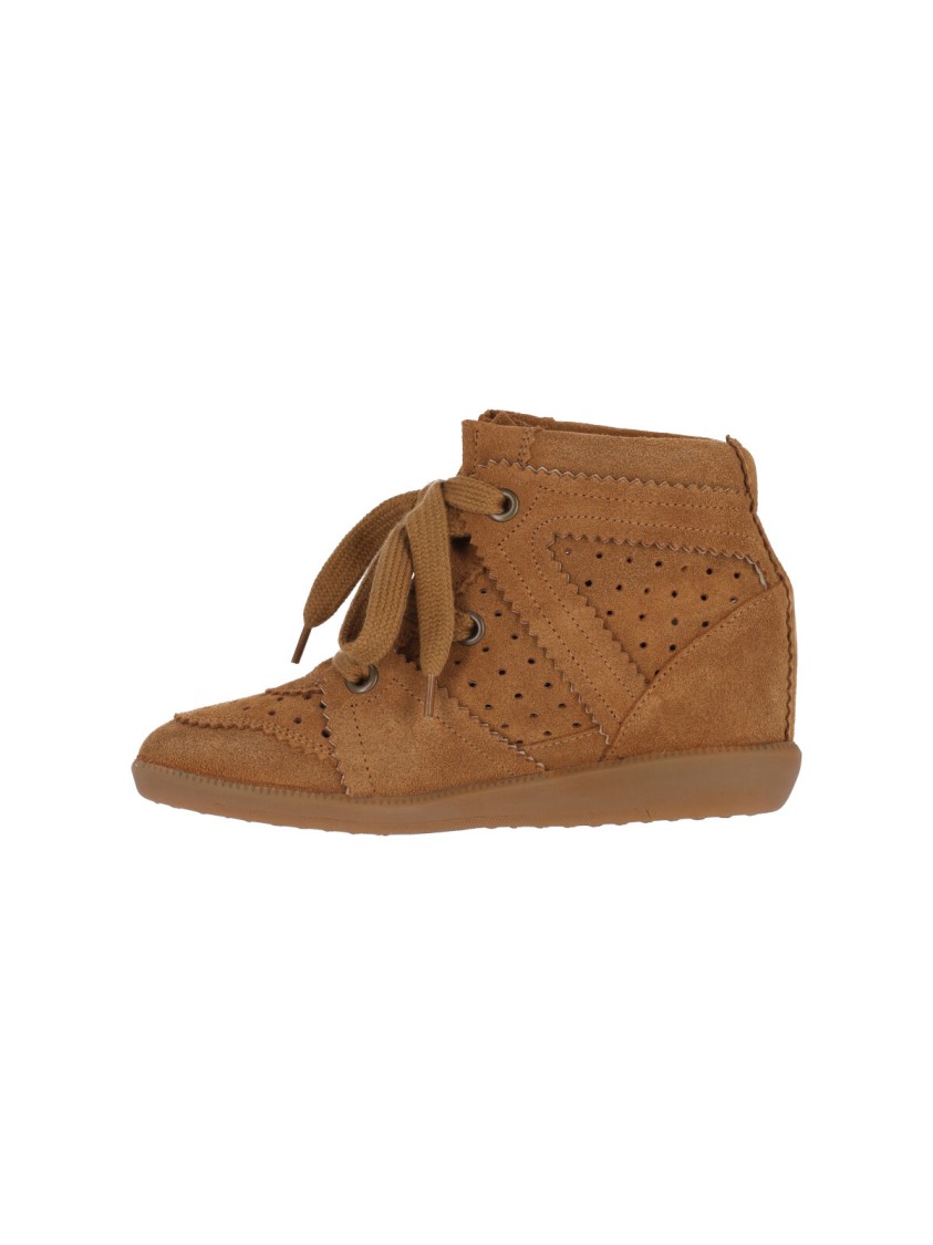 Isabel Marant "bobbie" Wedge Sneakers Brown In Brown