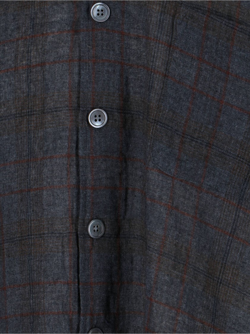 Our Legacy Check Pattern Button-down Shirt With Chest Pocket In Black