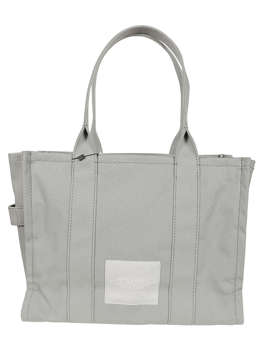 Shop Marc Jacobs Grey Cotton Canvas Tote