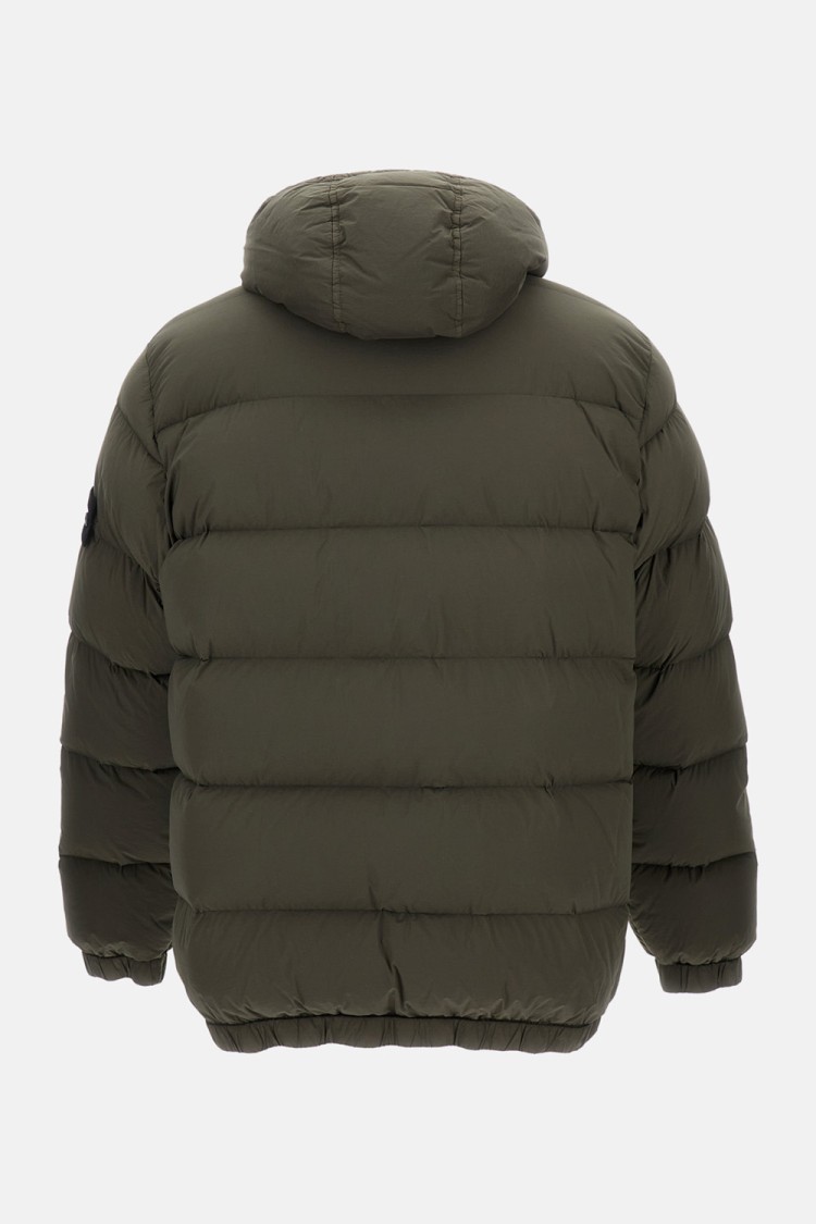 Stone Island Oversized Green Puffer Jacket In Green