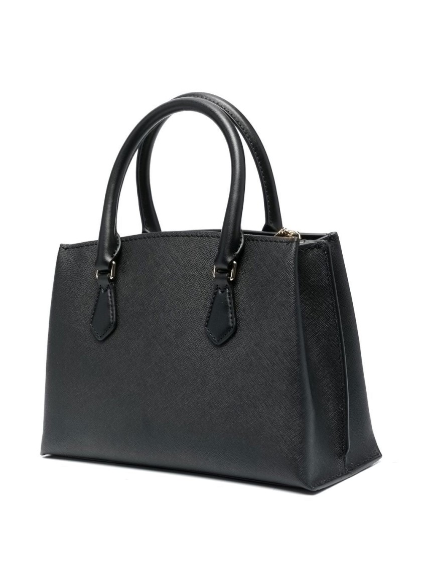 トートバッグ Michael Kors Structured Black Cow Leather Small Satchel Michael Kors Structured Black Cow Leather Small Satchel Tote