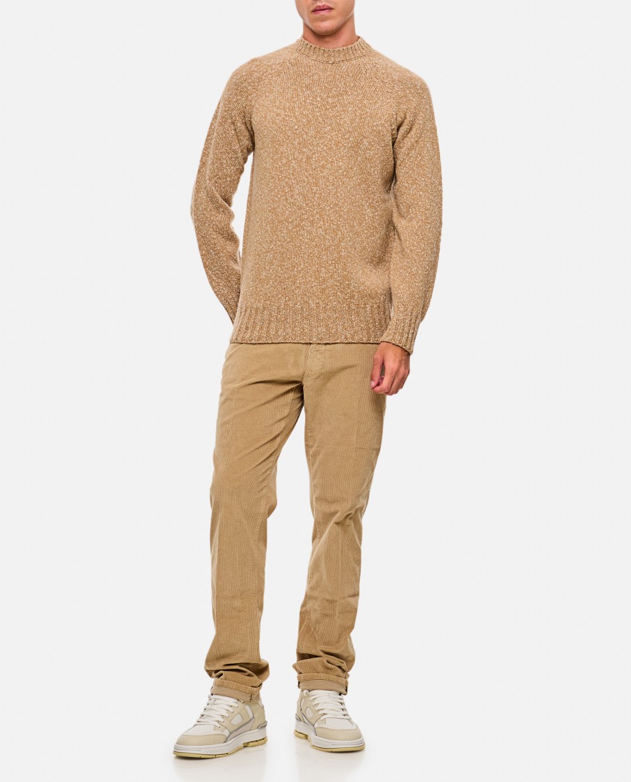 Drumohr Round Neck Sweater In Brown