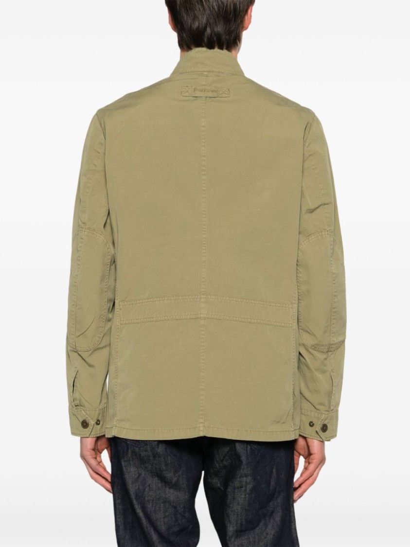 Shop Barbour Classic High Collar Corbridge Jacket In Green