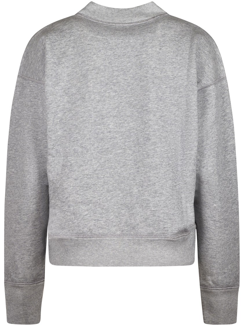 Isabel Marant Étoile Relaxed Fit Grey Sweater With Contrasting Logo In Gray