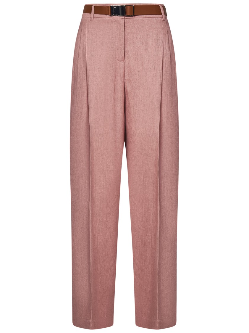 Max Mara Pleat-detail Trousers In Pink
