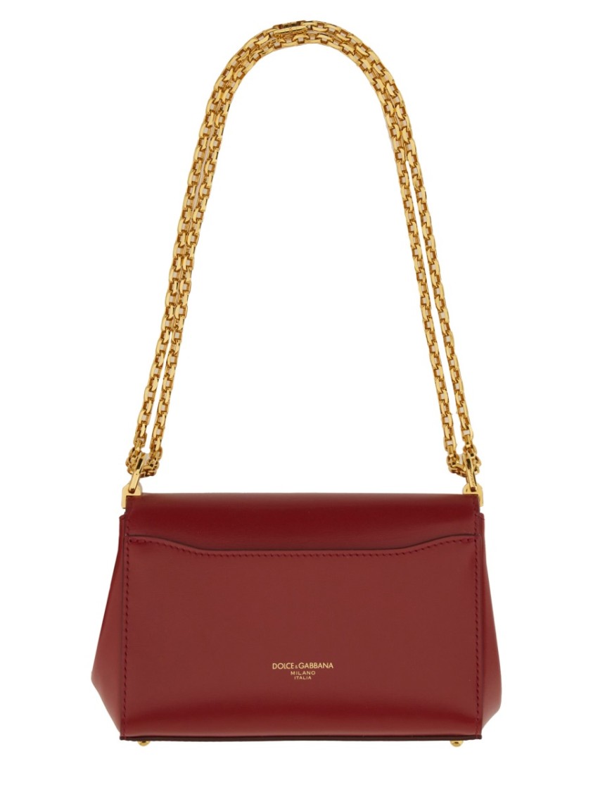 Dolce & Gabbana Marlene Red Shoulder Bag With Twist Lock In Leather Woman In Red
