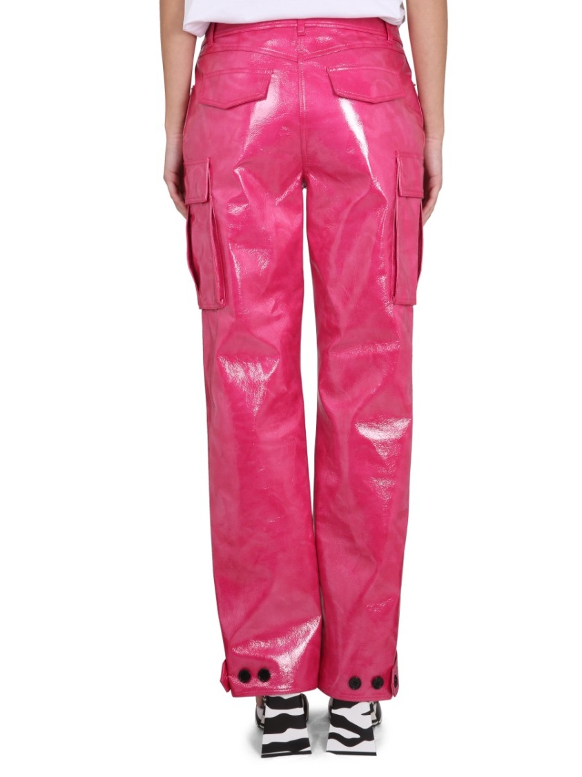Stand Studio Pink Ada Faux-leather Trousers In Pink