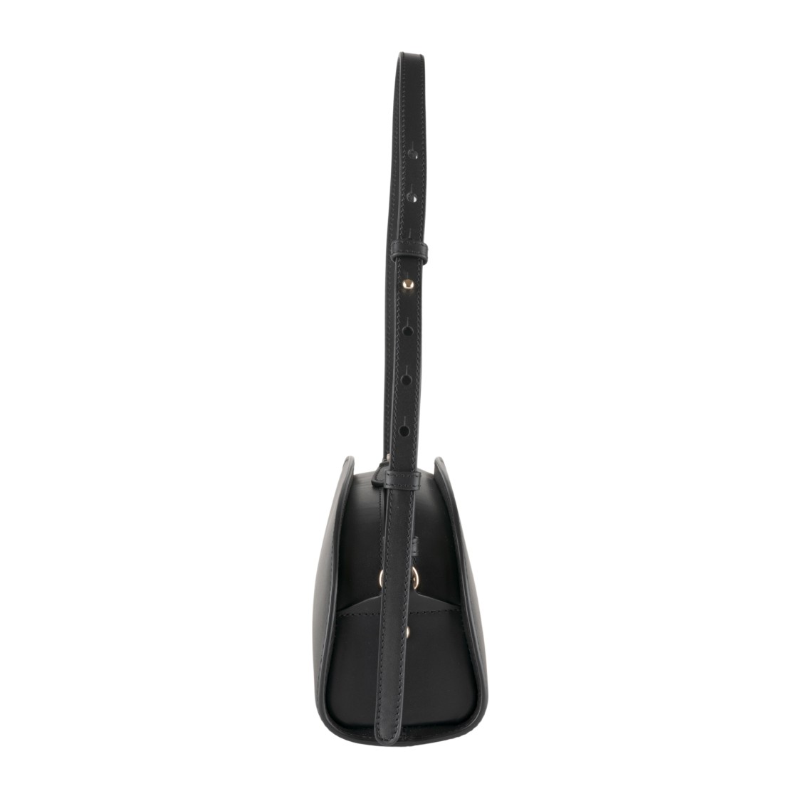 Apc Mini Demi-lune Structured Shoulder Handbag In Black