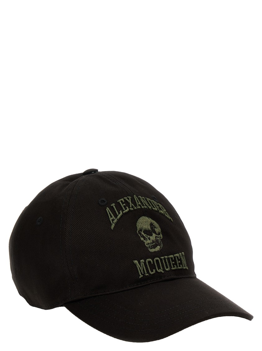 Alexander Mcqueen 'varsity Skull' Cap In Black