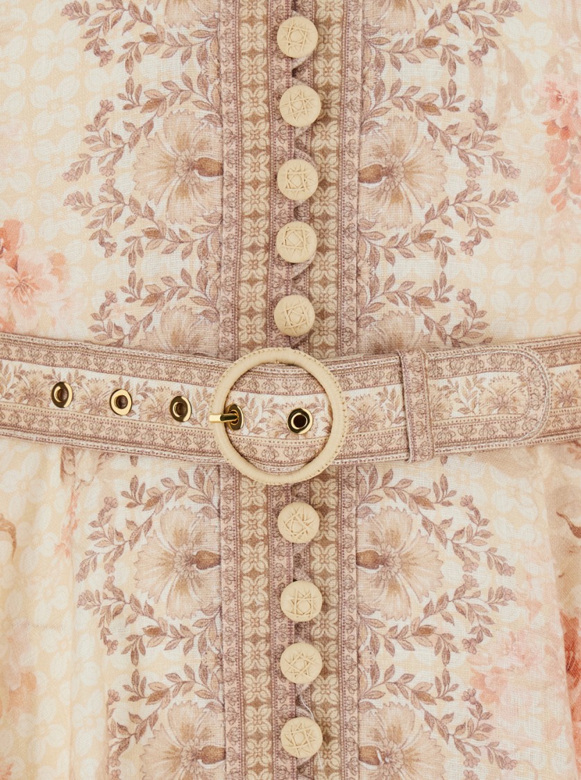 Shop Zimmermann Illuminate' Beige Mini Dress