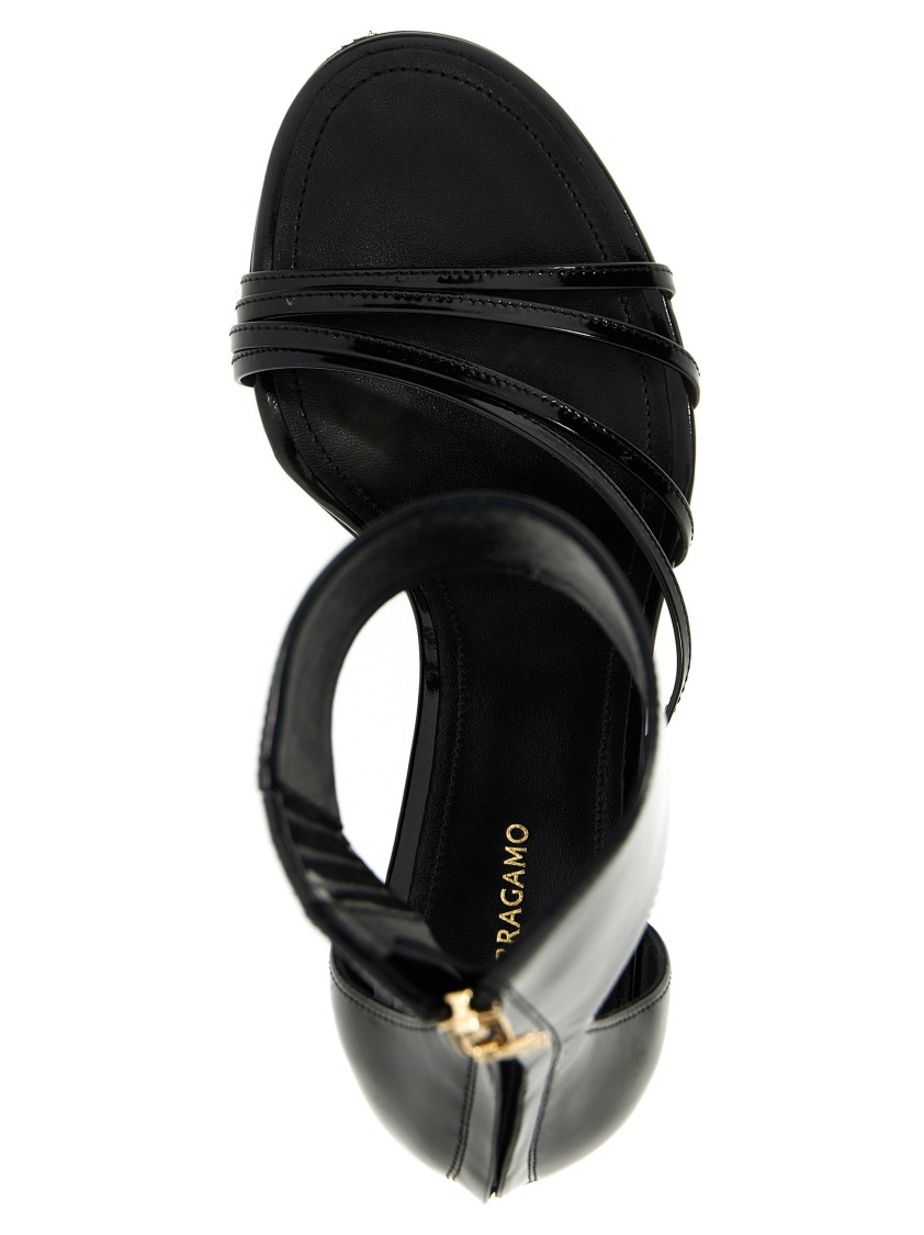 Ferragamo 'clethra' Sandals In Black