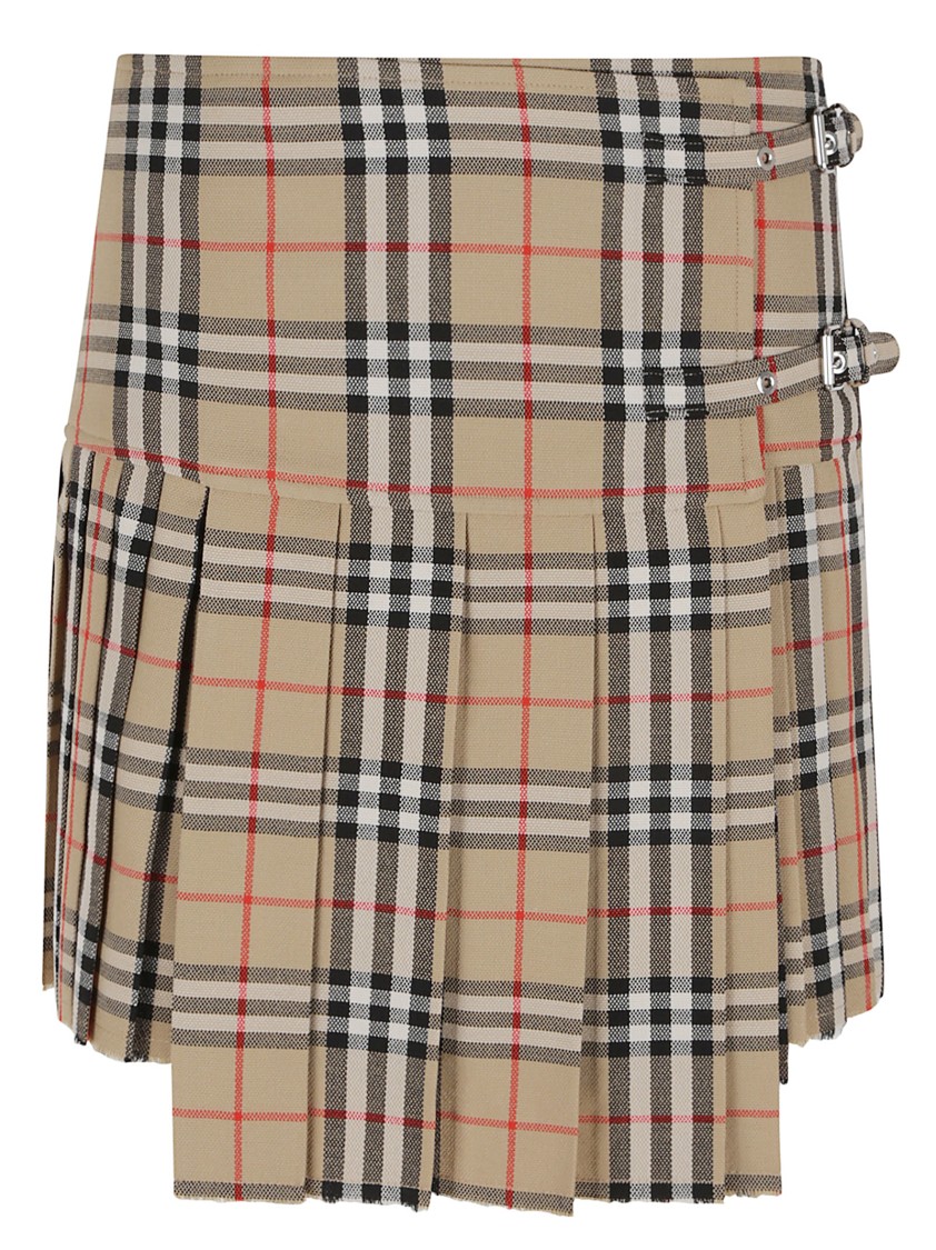 Burberry Woven Wool Mini Kilt In Multi