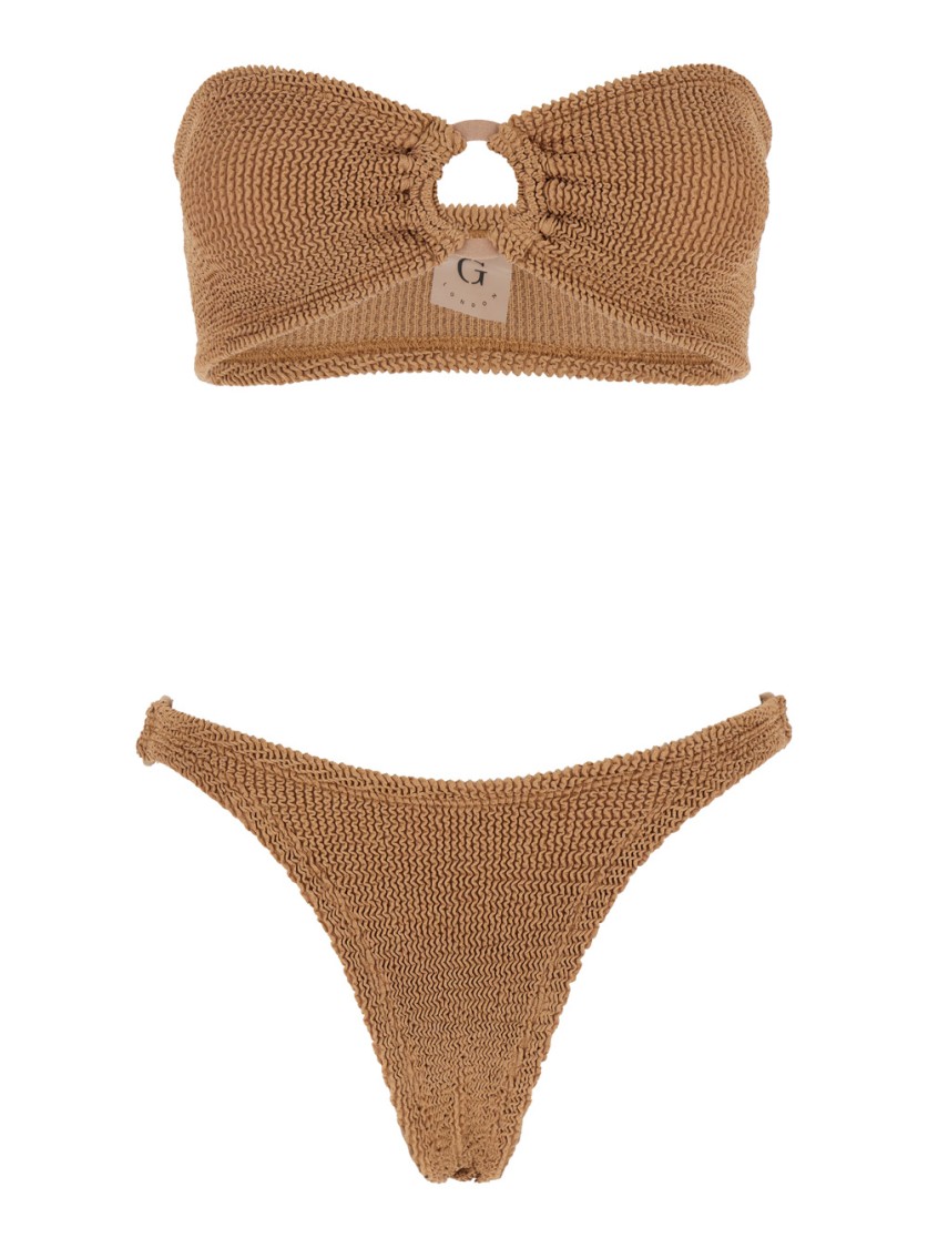 Hunza G Gloria' Brown Bikini With Bandeau Design