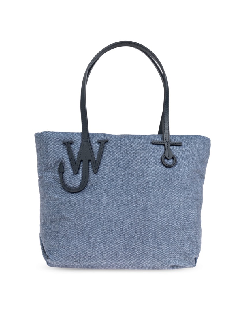 Jw Anderson J. W. Anderson Small Puffy Anchor Logo Tote Bag In Blue