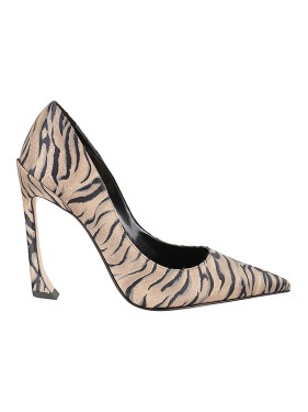 Piferi Silver Mirrored Laminated Leather Sandal With