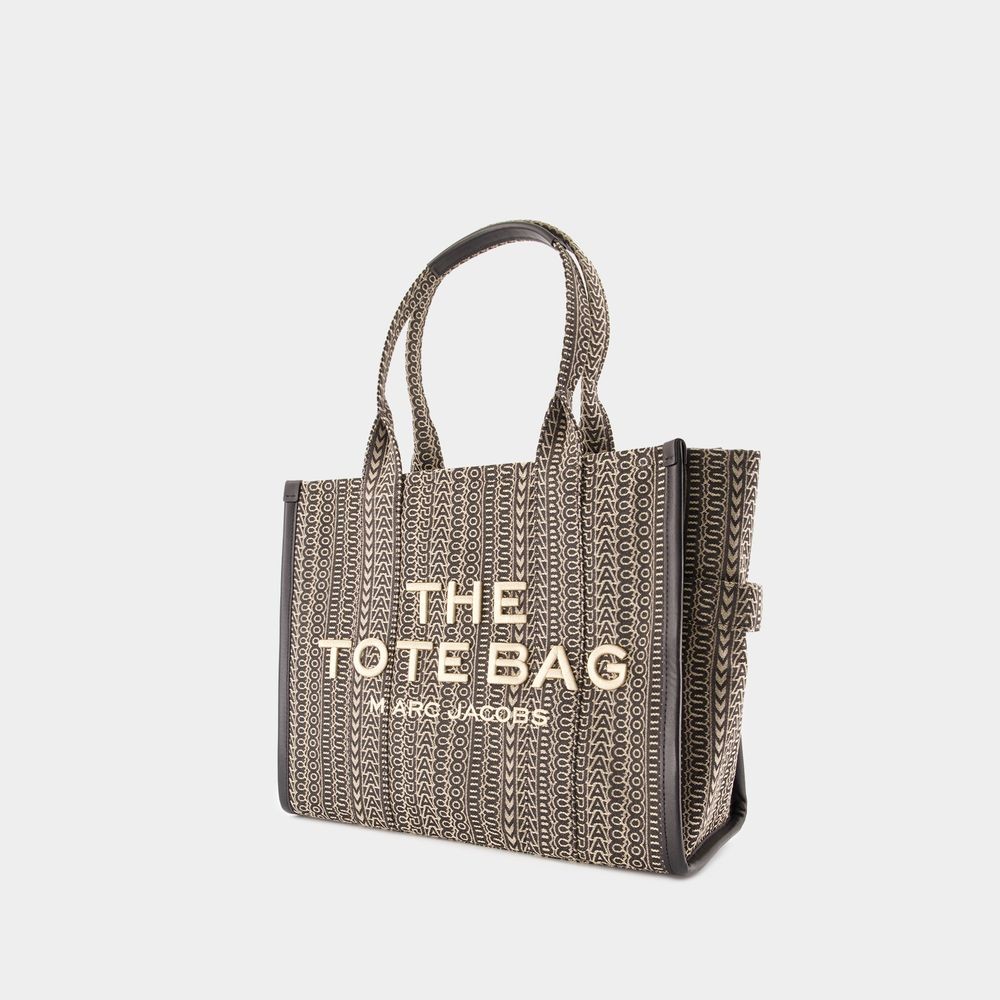 Shop Marc Jacobs The Large Tote - Cotton - Beige In Grey