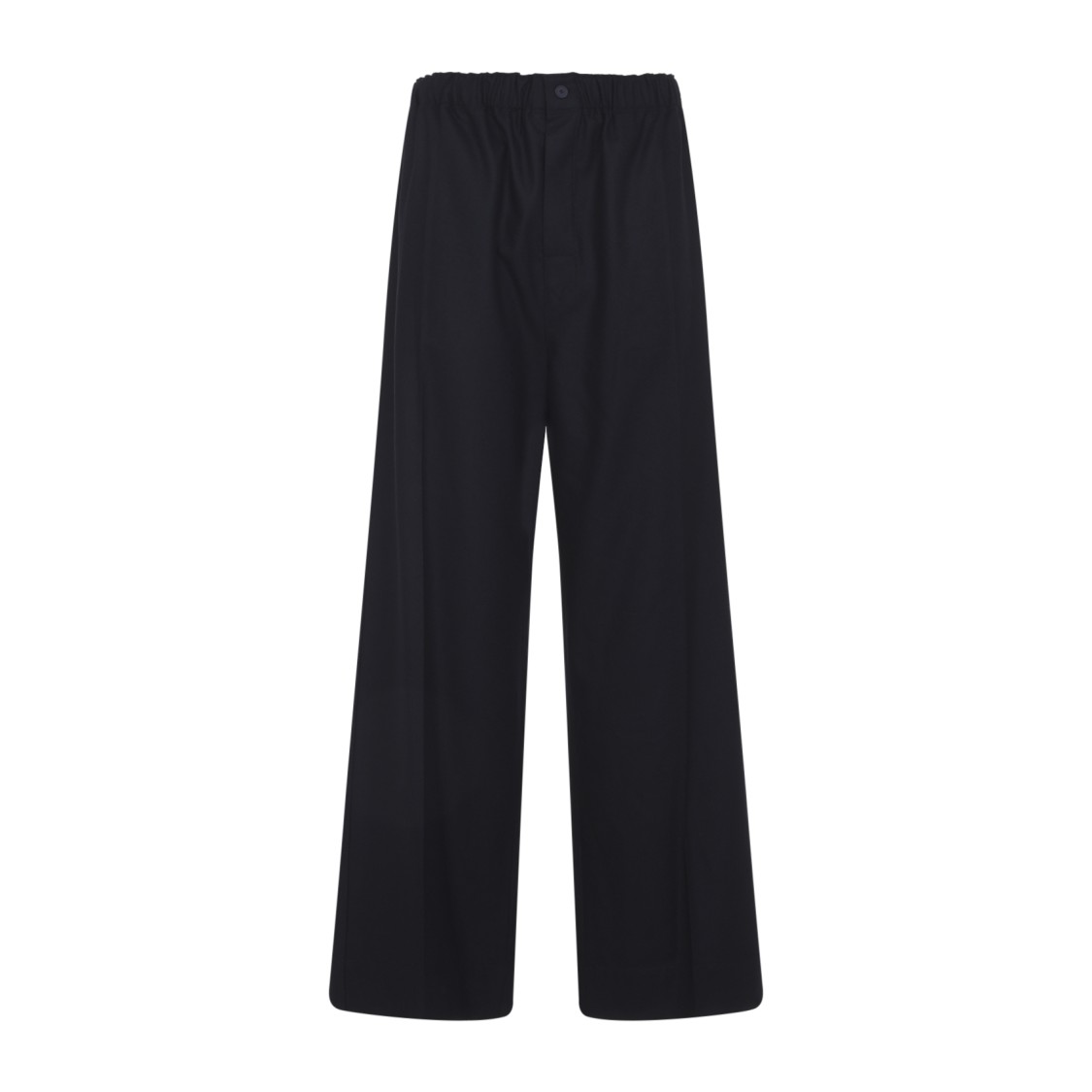 Carven Midnight Blue Wool Tr305 Pull On Pants In Black