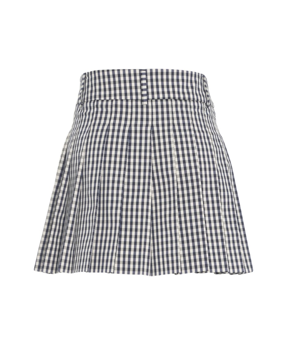 Liu •jo Liu Jo Check Pattern Pleated Miniskirt With Belt Loops