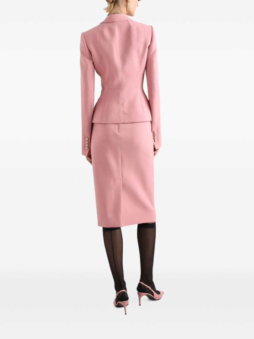 Dolce & Gabbana Midi Pencil Skirt In Pink