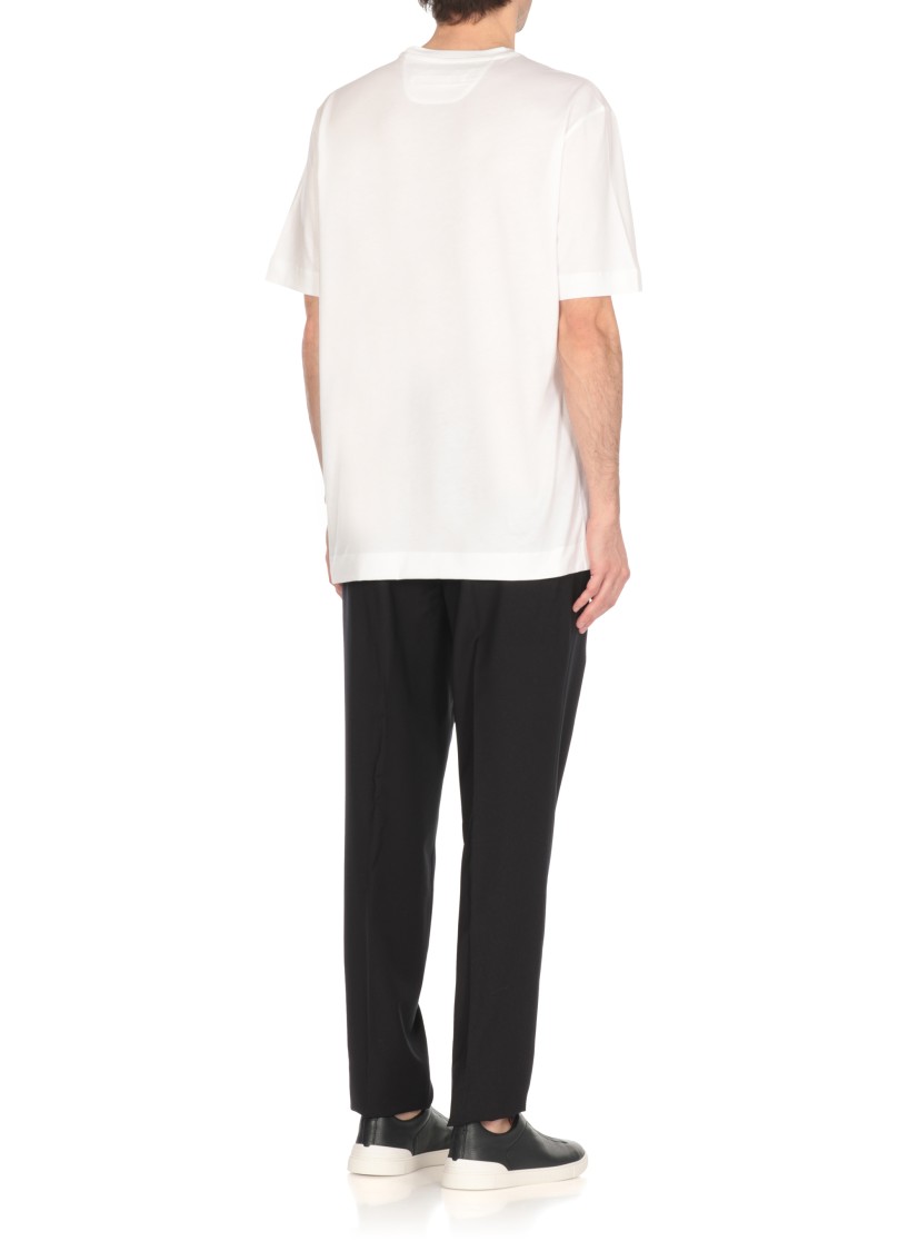 ZEGNA ZEGNA WHITE COTTON T-SHIRT