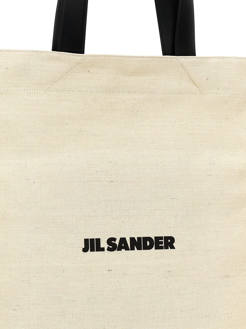Jil Sander Medium 'flat' Shopping Bag In Neutral