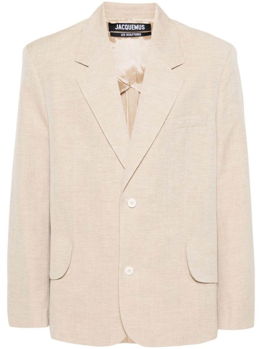 Jacquemus La Veste Titolo Blazer Jacket In Neutral
