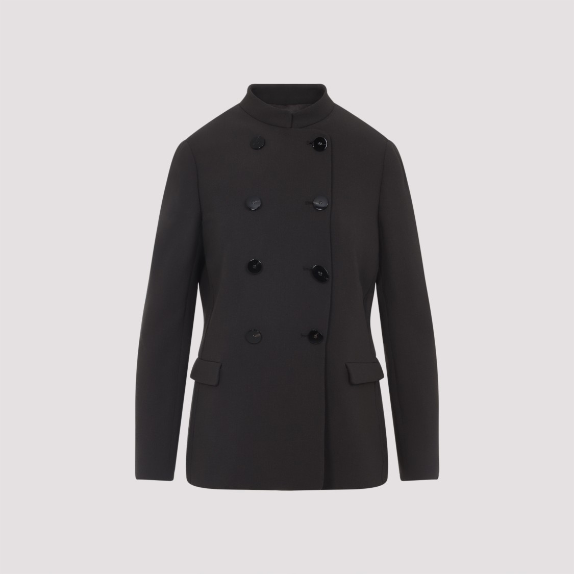Giorgio Armani Tailored Jacket With Double-breasted Button Detailing In Gray