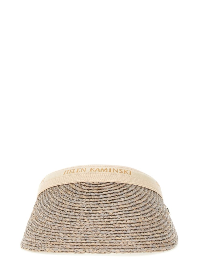 Helen Kaminski Raffia Visor Bianca Wide Brim Woven