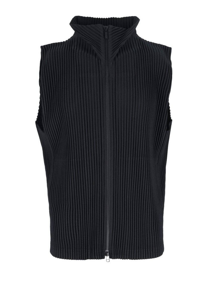 Shop Issey Miyake Homme Plissé "mc March" Pleated Vest – Black