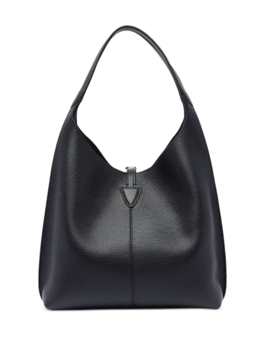 Tod's Black Handbag With Distinctive Logo In Black