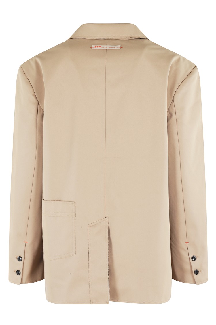 Oof Wear Tailored Jacket With Notched Lapel In Neutrals