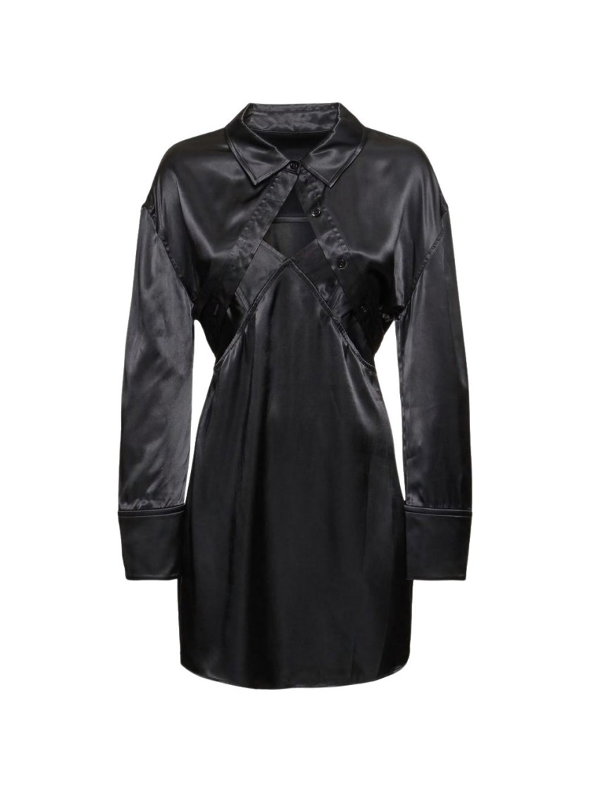 Alexander Wang Re-styled Bolero And Slip Dress Black In Black