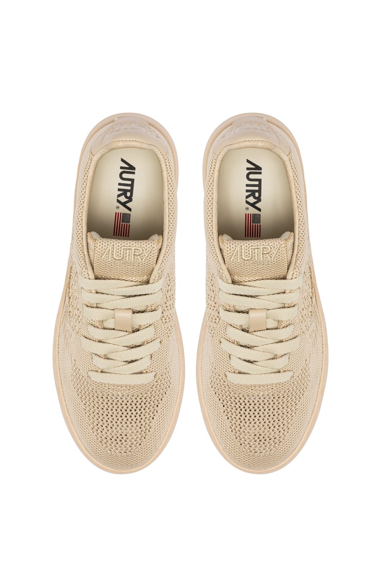 Autry Low Knit Sneakers With Textured Mesh Upper