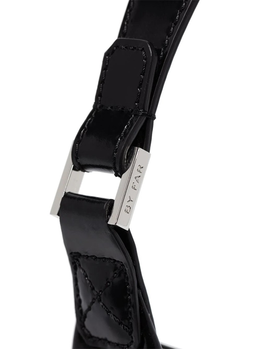 By Far Baby Amber Black Leather Bag In Black