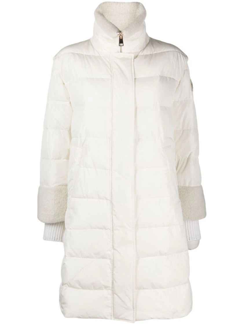 ダウンジャケット・コート Lorena Antoniazzi Quilted Long Puffer Coat With High Collar Lorena Antoniazzi Quilted Long Puffer Coat With High Collar